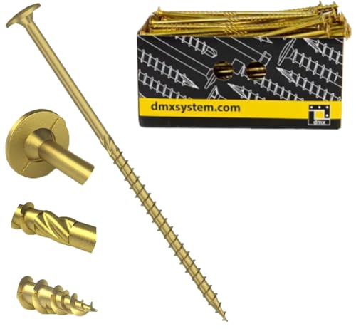 6mm x 80mm (Box of 100) Yellow Hardened Carpenter Screws Wafer Torx Head For Wood Timber Construction Screw High Performance J06-J09A