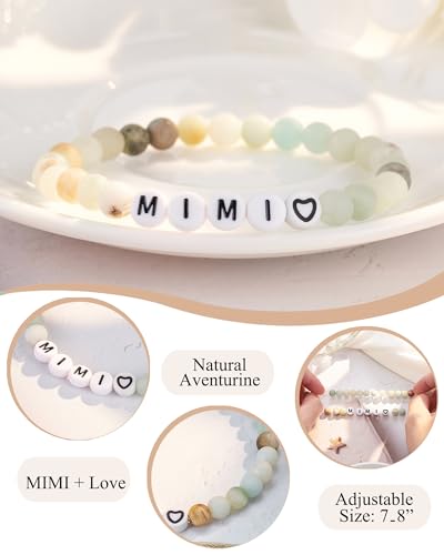 Shonyin Nana/Mimi/Gigi/Daddy Gifts,Natural Stone Bracelet Valentines Mother's Day Christmas Birthday Gifts for Women Men3