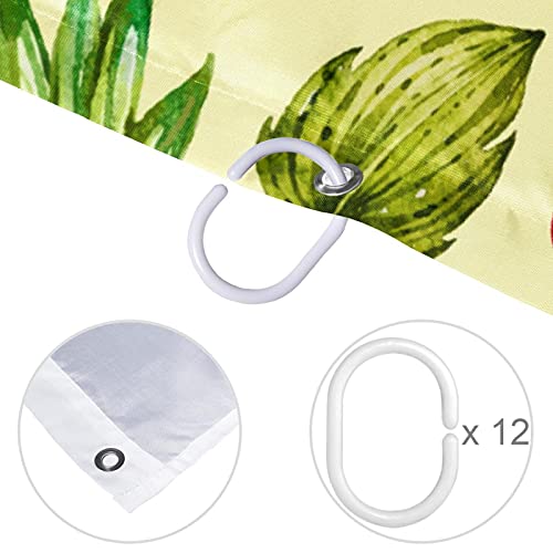 Rideau de douche pastèque et ananas 183x183 cm imperméable - 5