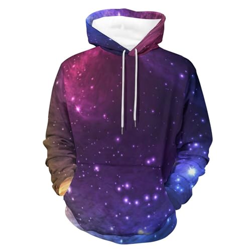 Hoody Sweatshirt Nébuleuse Pull avec Capuche et Manches Longues Graphique