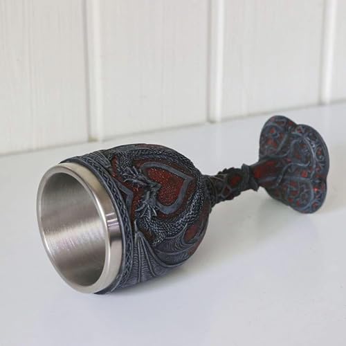 Verre de style médiéval dragon robuste avec insert inox facile à laver