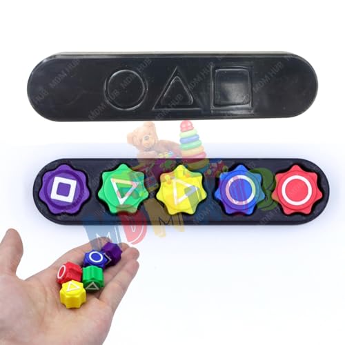 Image of Gonggi Game Set | Traditional Game with 5 Colored Plastic Playing Pieces & Storage Case, Educational Travel Game for All Ages