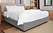 Box Spring Cover King Size - Jersey Knit & Stretchy Wrap Around 4 Sides Bed Skirt for Hotel & Home - King/Cal King/Olympic Queen, Light Gray