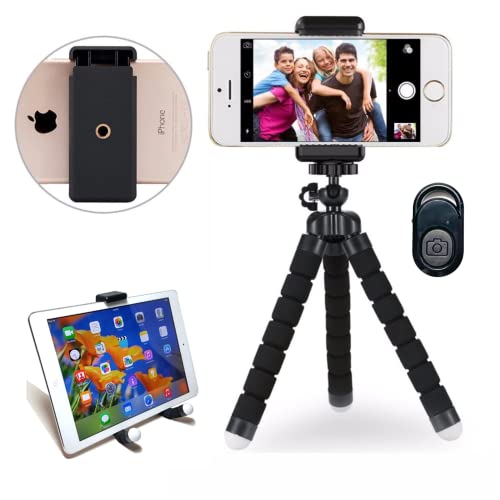 Phone Tripod, Veloce Flexible iPhone Tripod Stand with Wireless Remote Shutter, Camera Tripod for YouTube, Tripod Stand for Mobile/Camera, GoProâ€¦