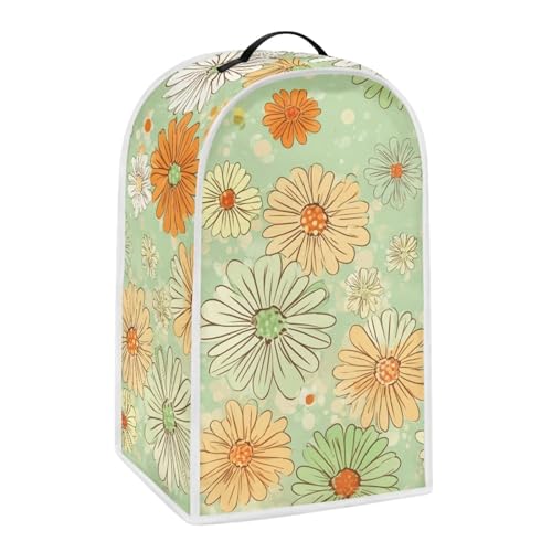 Image of Talayituse Cute Green Daisy Print Blender Dust Cover, Fingerprint Protection Cover for Stand Mixer or Coffee Machine, Home Kitchen Appliance Covers for Stain Dust Resistant Supplies