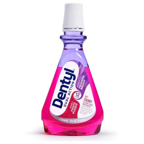 Dentyl Dual Action CPC Mouthwash, 12hrs Fresh Breath & Total Care, Alcohol Free, ICY Cherry, 500 ml Cover