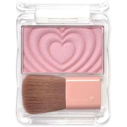 Image of CANMAKE - Powder Cheeks - Fine Pearl Transparent Clear Powder w /Soft Brush - 0.06floz (1.8g) (P05 Classy Mauve Pink)