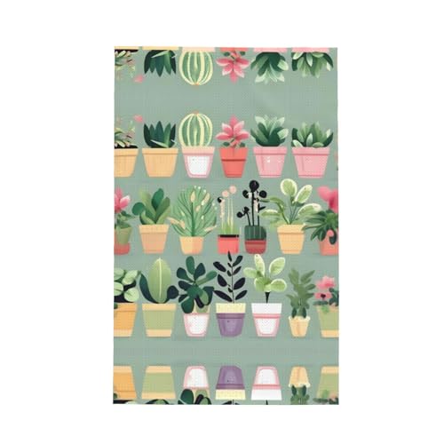 JxWCher Waffle Weave Microfiber Kitchen Towels Cleaning Cloth Dish Rags Absorbent Quick Dry Bonsai...