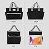 Cupohus Extra Large Art Organizer Craft Storage Tote Bag with Pockets and Hadles, Oxford Fabric Carrying Caddy for Teacher, Officer, Artist, Students, Traveler, and more – Black with Grey Edge #5