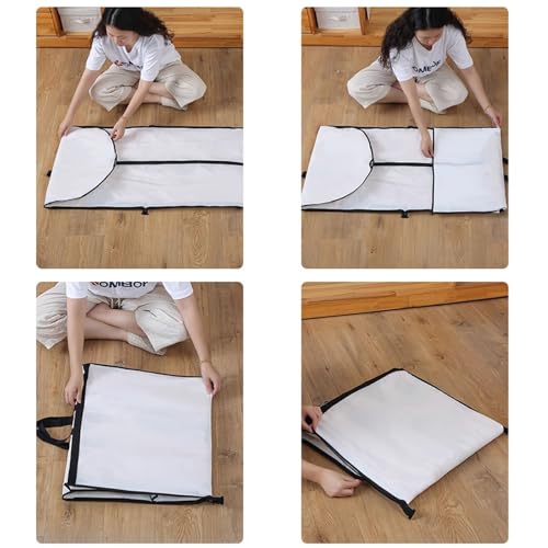 Dress Bags for Gowns Long, 71'' Long Dress Garment Bag,Foldable Dust Cover with Handle(Black)4