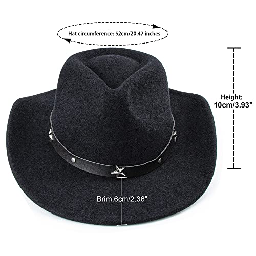 Western Cowboy Cowgirl Hat for Kids Boys Girls Felt Fedora Hats (for Kids 3-6 Years)3
