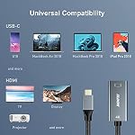 BENFEI USB C to HDMI Adapter 4K@60Hz Thunderbolt 3 to HDMI Adapter for MacBook Pro 2019/2018/2017, MacBook Air/iPad Pro 2018, Samsung Galaxy S10/S9[Aluminum Alloy Shell & Nylon Cable]