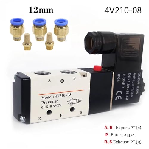 Électrovanne 5 voies 12V haute précision pour tuyau 12mm - 3