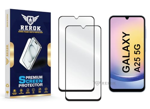 Image of Gorilla Tempered Glass Screen Protector Compatible with Samsung Galaxy A25 5G [Pack of 2] | Edge-to-Edge, Bubble-Free, Case Friendly, Easy Installation Kit