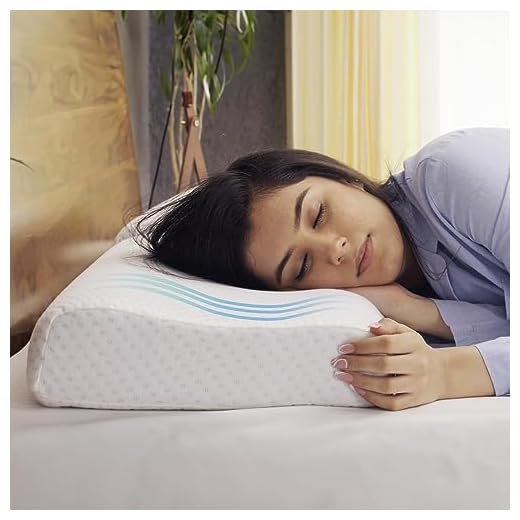 Sleepsia Cervical Orthopedic Contour Memory Foam Neck Pain Relief, Ergonomic Design, Hypoallergenic & Breathable, Side/Back Sleepers - Washable Cover - Improve Sleep Quality (Regular, Pack of 1)