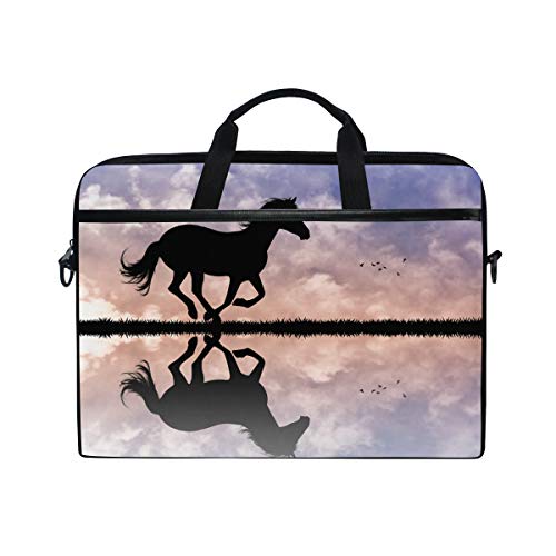 Sac ordinateur portable 15 pouces motif cheval au coucher du soleil