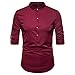 Produktbild qulvyushangmaobu Herrenhemden Langarm Slim Fit Casual Abendhemd Basic Plain Dress Office Langarm Plain Popeline Casual Shirt Herrenmode Langarmhemden Casual Dress Tops Slim Fit