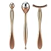 3-IN-1 Metal Eye Cream Applicator Roller, Face Roller Massager Tool for Eye Massage Face Massage Facial Massage Roller (Rose Gold)