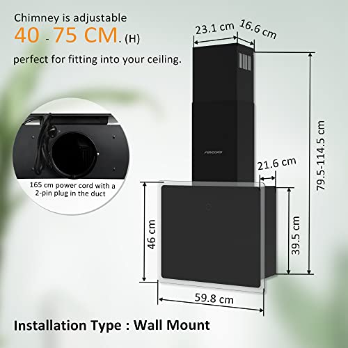FIREGAS-Campana-Extractora-de-Pared-con-LED-60cm-Nuevo-Potente-Motor-5324-mh-9-Velocidades-Pantalla-Tactil-Con-Conducto-y-Filtros-de-Carbon-Negra-Borde-Transparente FIREGAS-Campana-Extractora-de-Pared-con-LED-60cm-Nuevo-Potente-Motor-5324-mh-9-Velocidades-Pantalla-Tactil-Con-Conducto-y-Filtros-de-Carbon-Negra-Borde-Transparente