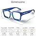 VISOONE Blue Light Blocking Glasses for Women Men, TR90 Lightweight Rectangle Computer Gaming Eyewear, Anti Eyestrain & UV400 Glare Filter, Vintage Chic Preppy Style Frame (River Series)