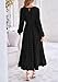 PRETTYGARDEN Women's Fall Spring Elegant Long Sleeve Maxi Dress Swiss Dot A Line Flowy Casual Holiday Party Going Out Dresses (Black,X-Small)