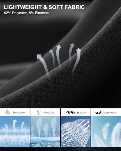 Pudolla Men's Casual Shorts 7"/9" Lightweight Golf Shorts with 3 Pockets Stretch Quick Dry Comfy Work Shorts4