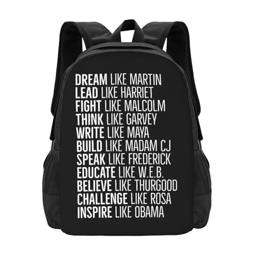 Black Heros, Black History, African American Backpack Lightweight Large Capacity Laptop Backpack Travel Backpacks for Unisex