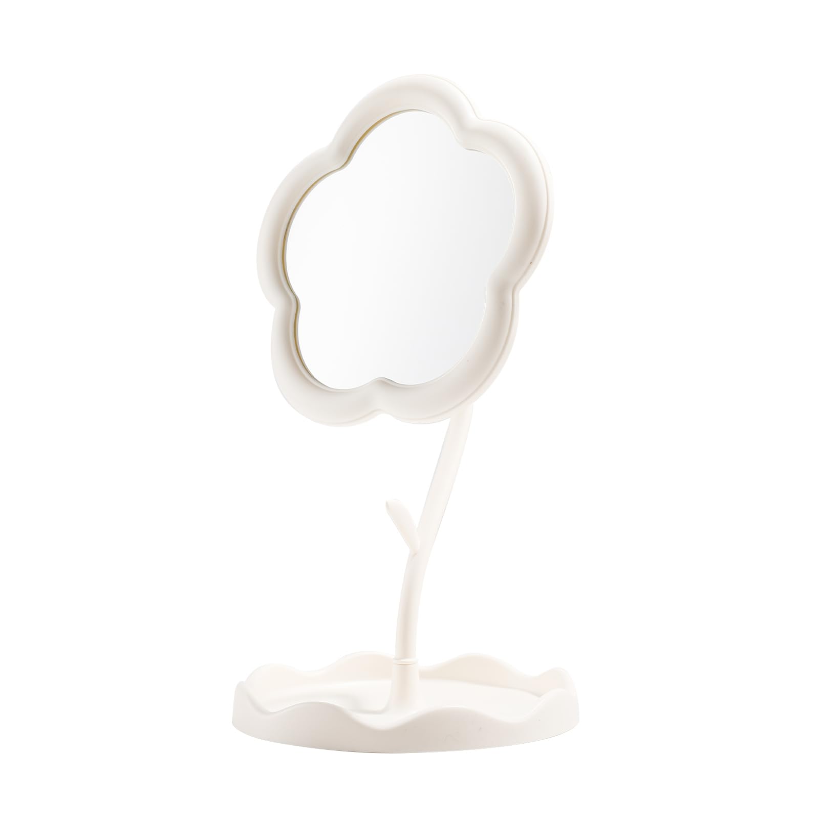 LONGSHENG - SINCE 2001 - White Desktop Makeup Mirror Flower Compact Mirror Children's Room Decor Bathroom or Bedroom Birthday Party Favors Birthday