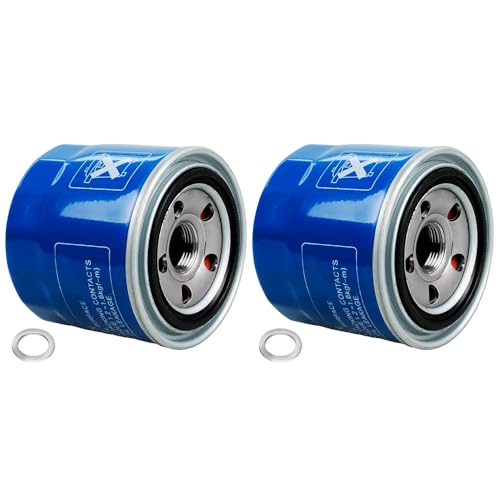 2PCS 26300-35505 Engine Oil Filter & Drain Plug Gasket 21513-23001 Fit for Hyundai Kia Replaces 26300-35504 26300-35503 Baldwin B7243 WIX 51334 51334XP 51064 57092 Mistubishi MZ690116