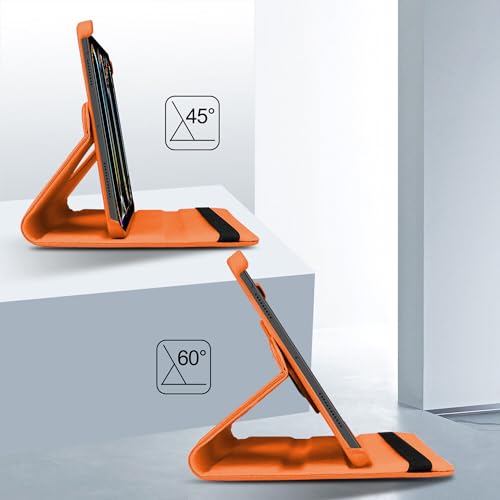 Image of TGK Rotating Case for iPad Pro 11 Inch M5 2025 /M4 2024 Model A3357 /A3358 /A3359 /A2836 /A2837 /A3006, Cover for 6th /5th Gen iPad Pro 11 inch Orange