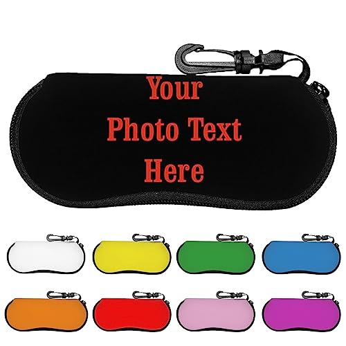 Funda personalizada para gafas de sol de mujer, hombre y niño con su foto, Funda personalizada para gafas de sol, Funda de neopreno portátil para gafas de sol, Bolsa protectora para gafas, Bolsa de re