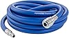 Poppstar Tubo per aria compressa attacco rapido 5 metri (PVC ibrido con tessuto, raccordo rapido) tubo compressore aria 20 bar, blu