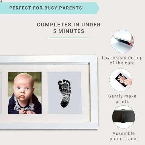 Babysquad BABY001 Baby Prints Newborn Handprint And Footprint Picture Frame Keepsake Kit thumb #6