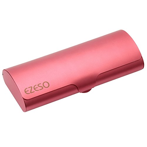 Eyeglass Case for Men Glasses Case Aluminum Light Nearsighted Spectacle Case Box Frosted Matte Glasses Holder (Grapefruit red-large)