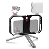 POYINCO Universal Phone Video Rig Kit for iPhone Filmmaking Vlogging Rig Metal Case Phone Video Stabilizer with Cold Shoe Mount for Videomaker Videographer for iPhone.