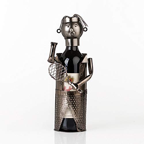 Sculptures Statues Decor Wine Tennis Player Wine Rack Antique Rack Ornaments Crafts Ornaments Furnishings #TOP6