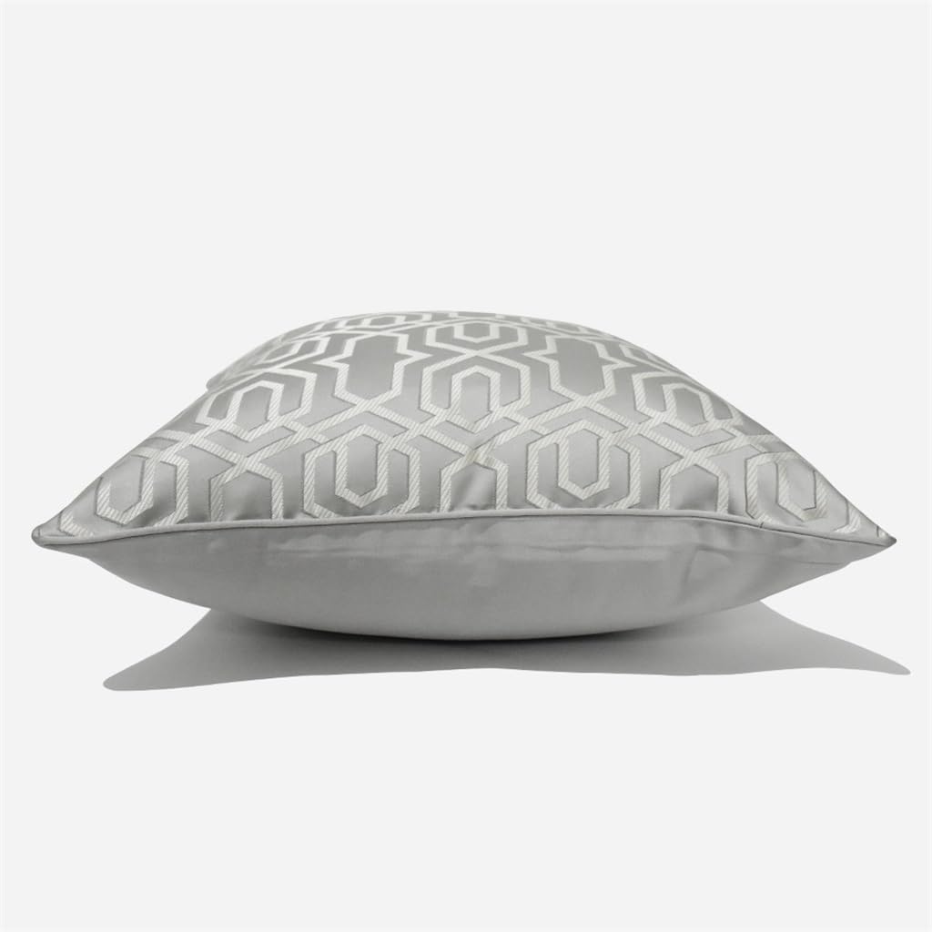 HBJWOV Chinese Silver Gray Sofa Pillow Hotel Model Living Room Headboard Cushion Cover Case