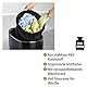 WENKO Badhocker Mod. Candy Schwarz, Hocker mit Stauraum für das Badezimmer und Wohnzimmer, integrierter Wäschesammler, ABS-Kunststoff, BPA-frei, Fassungsvermögen 20 L, Ø 36 x 50,5 cm