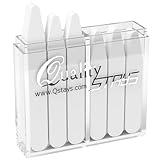 60 Plastic Collar Stays for Men's Dress Shirts with Storage Holder – 4 Assorted Sizes