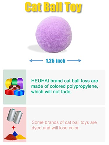 HEUHAI Colorful Soft Plush Cat Toy Balls #TOP13