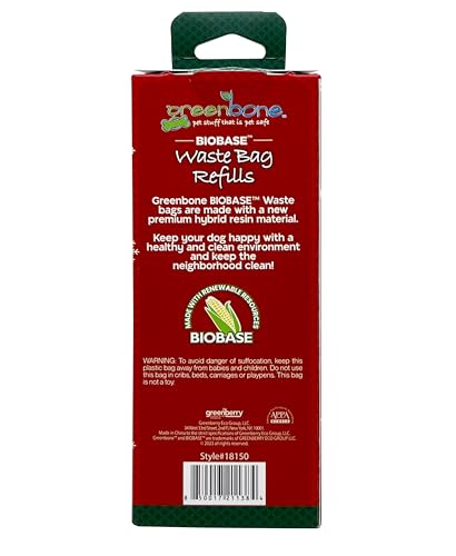 Image of Greenbone Biobase Christmas-Themed Pet Waste Bag Refills: 10 Rolls - 120 Refills, Red