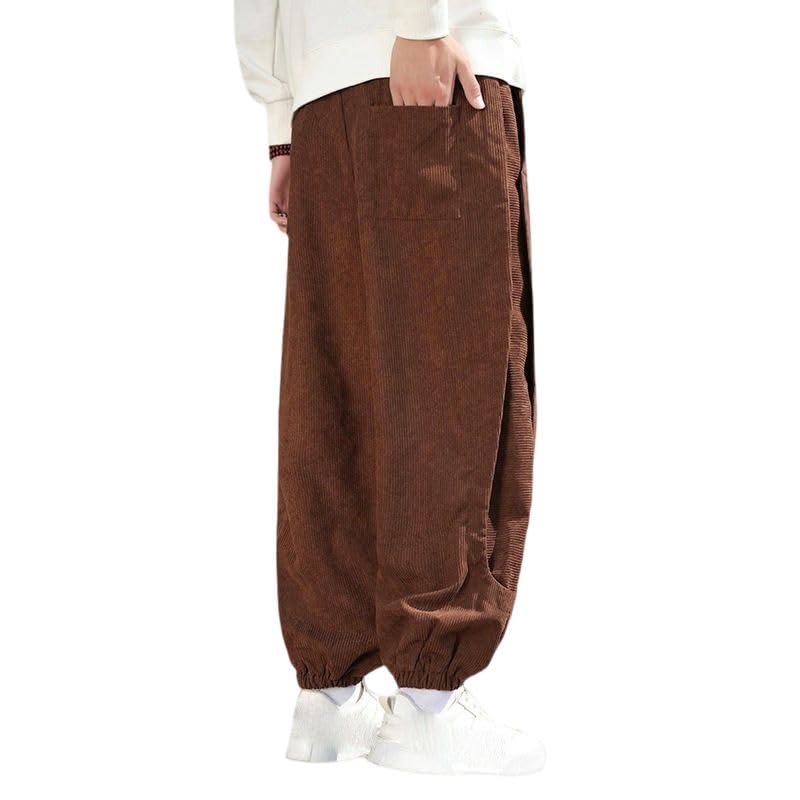 Pantalon de jogging velours homme coupe ample fuselée - 5