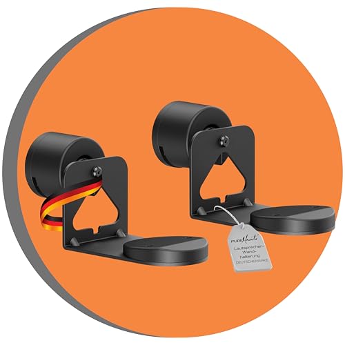 PureMounts Supporto A Parete Per Sonos Era 100: Regolazione +/-45° E Inclinazione 0/-18°, Gestione Cavi, Carico 3 Kg, Bianco
