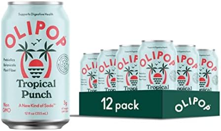 OLIPOP Prebiotic Soda Pop, Tropical Punch, A New Kind of Soda Pac...