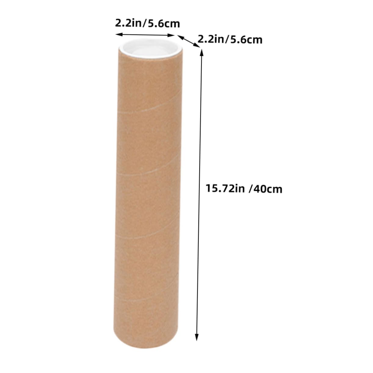 STOBAZA Sturdy Paper Tube Mailers 2x 15 Inches Sealed Caps for Artwork and Document Storage