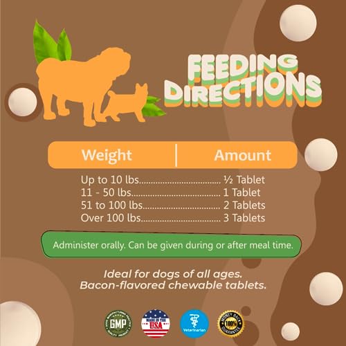 Makondo Pets SU-002 Collagen For Dogs And Cats - Joint Supplement With Vitamin C Support Joint Health, Mobility, Elasticity And Flexibility - Large, Medium And Small Breeds - 60 Bacon Flavored Tablets thumb #6