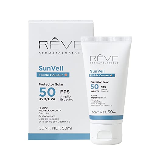 Infantiles, Video On Demand SunVeil Fluide Couleur FPS 50 - Protector Solar - Amplio espectro frente a la radiación UVA y UVB - Vitamina E – 50 ml