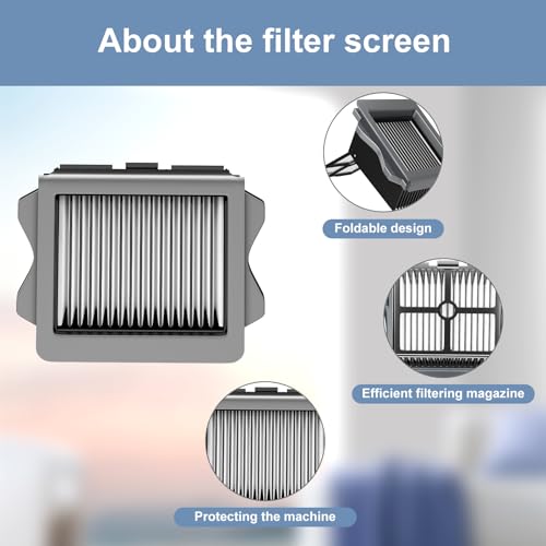 Image of Nukisa Vacuum Mop Parts Compatible with Tineco Roller Brush Replacement, Suitable with ifloor 3 Series, Floor One S3 Series, Ifloor 5 Breeze Cleaner, Set Includes 2 Roller Brushes and 5 Filters Refill
