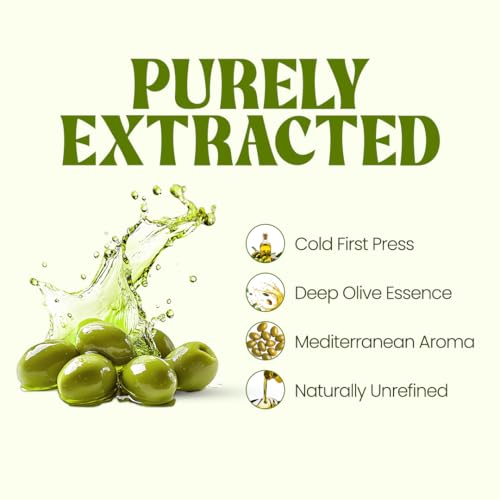 Image of Nuclear Farm Extra Virgin Olive Oil 1 Litre | Cold Pressed & Unrefined | 100% Pure Organic Olive Oil | No Heat Processing | Rich in Antioxidants | For Cooking & Salads