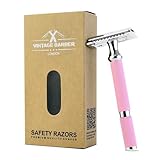 Women Pink Safety Razor | Ladies Safety Razor | Reusable | Classic Design | Ladies Shaver | VINTAGE BARBER LONDON